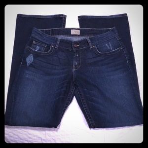 BKE dark wash distressed Jeans